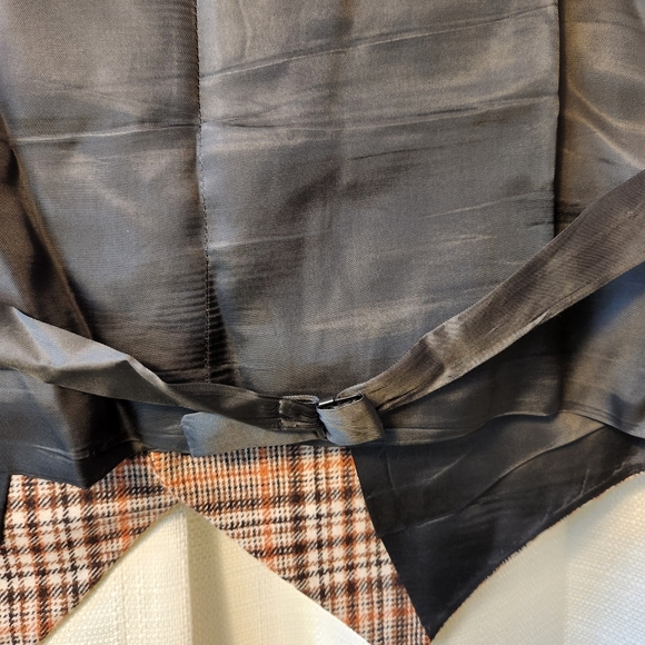 🍂 Vtg 50s Plaid Suit Set | Jacket & Vest | Academia 💼 - Picture 9 of 13